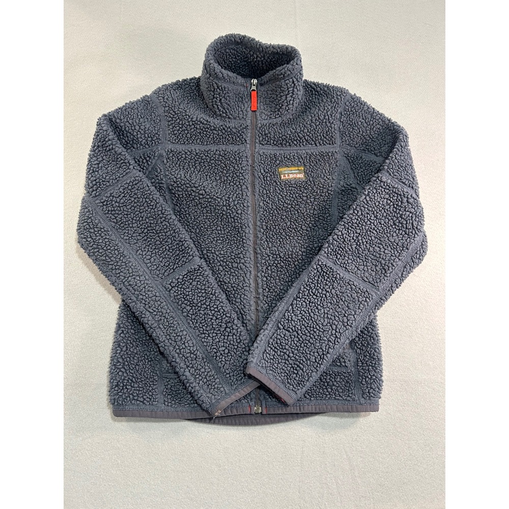L.L. Bean Mountain Pile Fleece Jacket Women XXS‎ Navy Full Zip Sherpa Outdoor